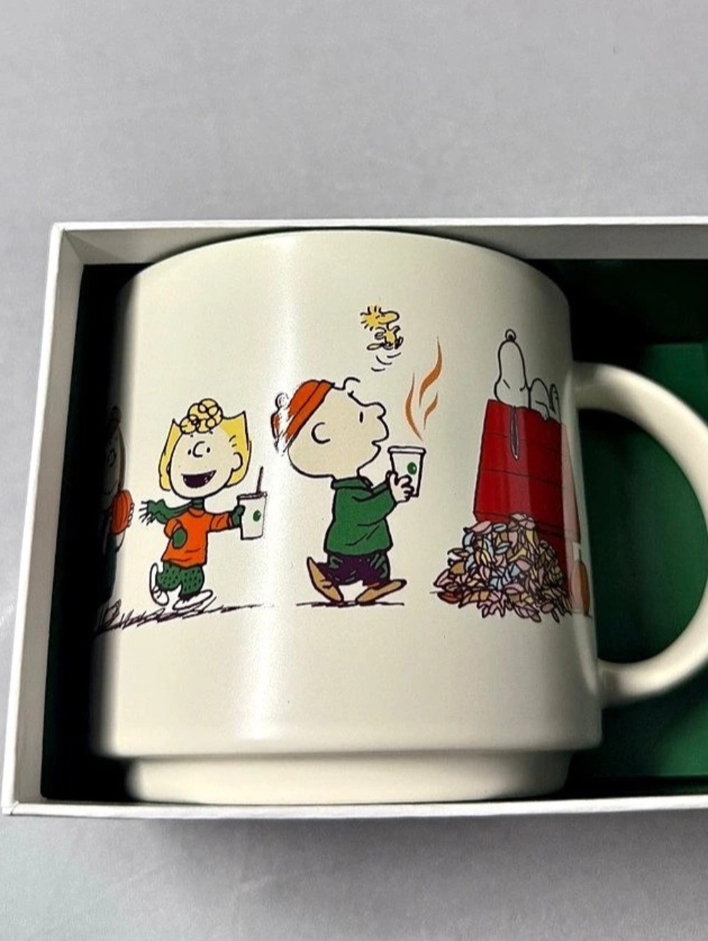 Starbucks Great Pumpkin Ceramic Mug White & Green